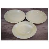Three Fiesta 9.5 Inch Oval Plates,