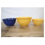 Three Bauer Ringware Bowls,