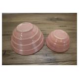 Two Bauer Beehive/ringware Bowls, 6x3.25 Inch, 30