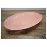 Scalloped Oval Platter, Pink 11.5x1.25 Inch