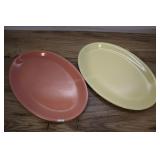 Two 12.25 X 1.5 Inch Platters, Sunset Pottery