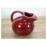 Vintage Usa Pottery Red Ceramic Tilt Ball Pitcher