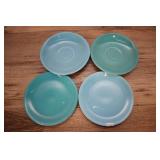 Four Plates And Saucers, 6.5inch, Sunset Pottery