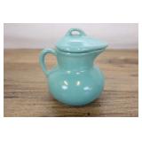 Scarce Vintage Turquoise Syrup/creamer, 5x4.5 Inch