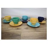 Fiesta 6 Cups And Saucers, Mixed