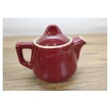 Small Oxblood Teapot, Chefsware Coorsite, 4 Inch