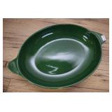 Oval Serving Dish, 12.5, Green.