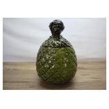 Vintage Green Pineapple Cookie Jar 3217, 11x8 Inch