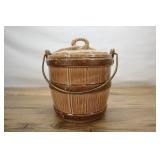 Vintage Mccoy Bucket Cookie Jar & Lid Usa Banded B