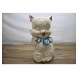 Fluffy Cat Cookie Jar, 13.25 X 7.5 Inch.