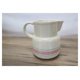 Mccoy Pottery #132 Pink Blue Striped Pitcher