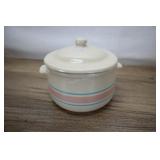 Mccoy Pink & Blue Stripe 6x8 Inch Covered Casserol