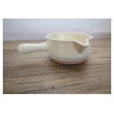 Mccoy Stoneware Pink Blue Stripe Gravy Bowl