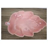 California Mission Potteries, Pink Leaf Platter 13