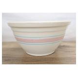 Mccoy Pottery Pink Blue Stripe Mixing Bowl 12 Inch