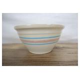 Mccoy Pottery Pink Blue Stripe Mixing Bowl 10 Inch