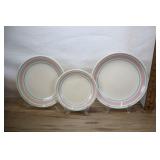 3 Mccoy Pink And Blue Plates, 10,9, 7 Inch