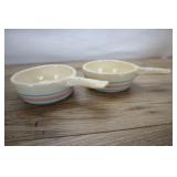 Mccoy Pottery Pink Blue Striped Handled French Cas