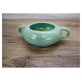 Green Speckled Two Handled Pot, 6.5 X 2 Inch