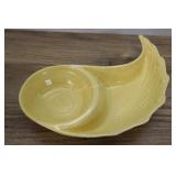 Yellow Speckled Comet Shaped Chip And Dip Tray