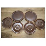 6 Laurel Of California "life" Brown 7" Plates, 6"
