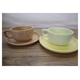 4 Piece Bauer Brusche Cups And Saucers