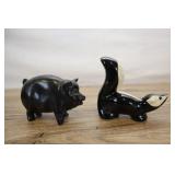 Ceramic Pig Bank And Skunk,