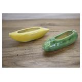 2 Ceramic Banana And Cucumber Planters, Usa