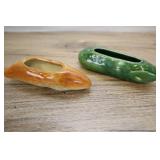 2 Ceramic Cucumber And Sweet Potato Planters, Usa