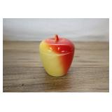 Vintage Milk Glass Apple Jam Jar And Lid Hazel Atl