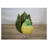 Ceramic Pear Wall Pocket, Hanging Fruit Vase