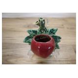 Vintage Mccoy Apple Wall Pocket, Hanging Fruit Vas