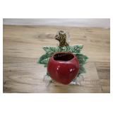 Vintage Mccoy Apple Wall Pocket, Hanging Fruit Vas