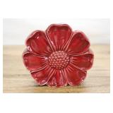 Red Flower Blossom Wall Pocket, 4.5 Inch