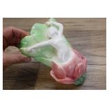 Vintage Wall Pocket, Girl Blooming From Rose, Mark