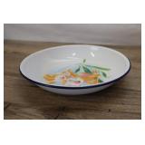 Bumper Harvest Enamelware Bowl, 9x1.5 Inch