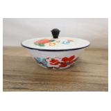 Enamelware Covered Bowl, 7x3.5 Inch