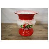 Vintage Enamelware Vase, Water Fowl Scene