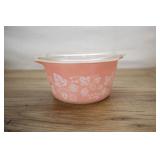 Vintage Pyrex Pink Gooseberry Casserole With Lid #