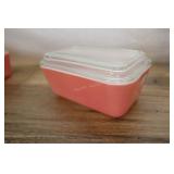 Pyrex Pink #0502 Refrigerator Dish With Lid, 15
