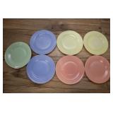 7 Hazel Atlas Little Hostess Plates, 5 Inch