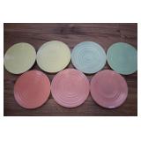 7 Hazel Atlas Little Hostess Plates, 5 Inch