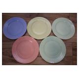 5 Hazel Atlas Little Hostess Plates, 5 Inch