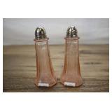 2 Pink Depression Glass S&p Shakers,