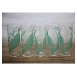 5 Vintage Lily Of The Valley Juice Glasses Federal