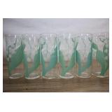 6 Vintage Lily Of The Valley Juice Glasses Federal