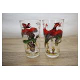 2 Pheasant Hunting Drinking Glasses