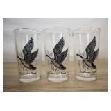 3 Canadian Geese Drinking Glasses