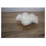 White Glass, Wavy Rim Bowl