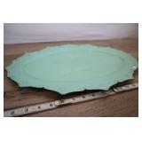 Large Plastic Serving Tray, Turquoise
